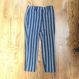 NEW Express columnist style work pant B&W stripe